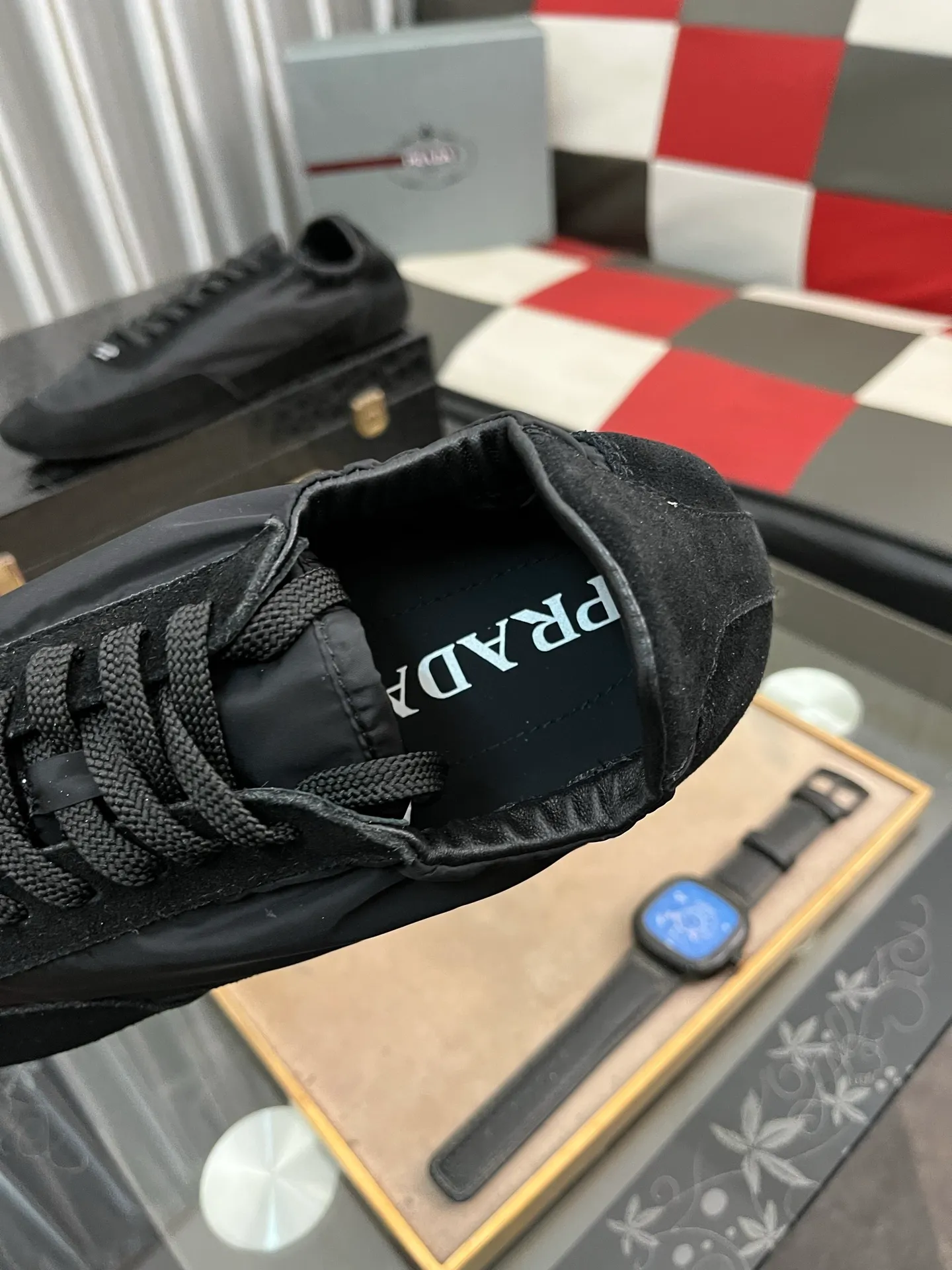 Men's shoes 💰500⌚️⌚️【PRADA】Prada - high-end quality original order 🔍🔍🔍 casual sports shoes - Upper: 🔝Nappa calfskin, brand high mercerized canvas, shoe body brand metal fasteners, tongue silk screen brand logo - Lining: water-dyed cowhide - Outsole: ultra-light TPU foam; molded outsole -Ultra-high quality control and fine workmanship: outstanding (high-end, extravagance, class) -Size: 38-446️⃣colors available